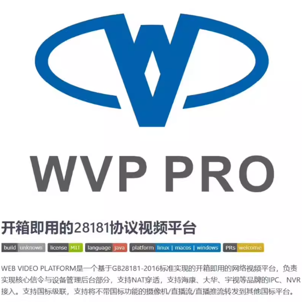 安防监控国标流媒体平台 WVP+GB28181+Pro一键端源码